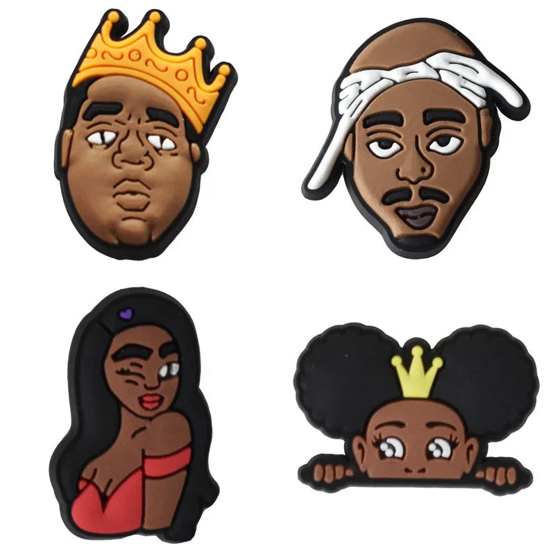 Breloques pour Crocs en emoji afro américain