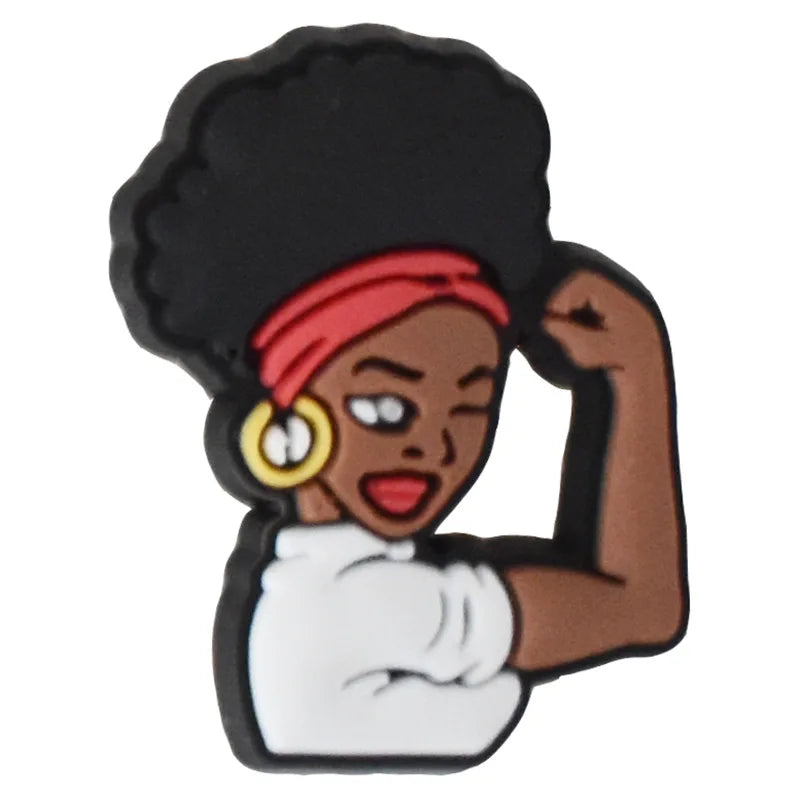Breloques pour Crocs en emoji afro américain