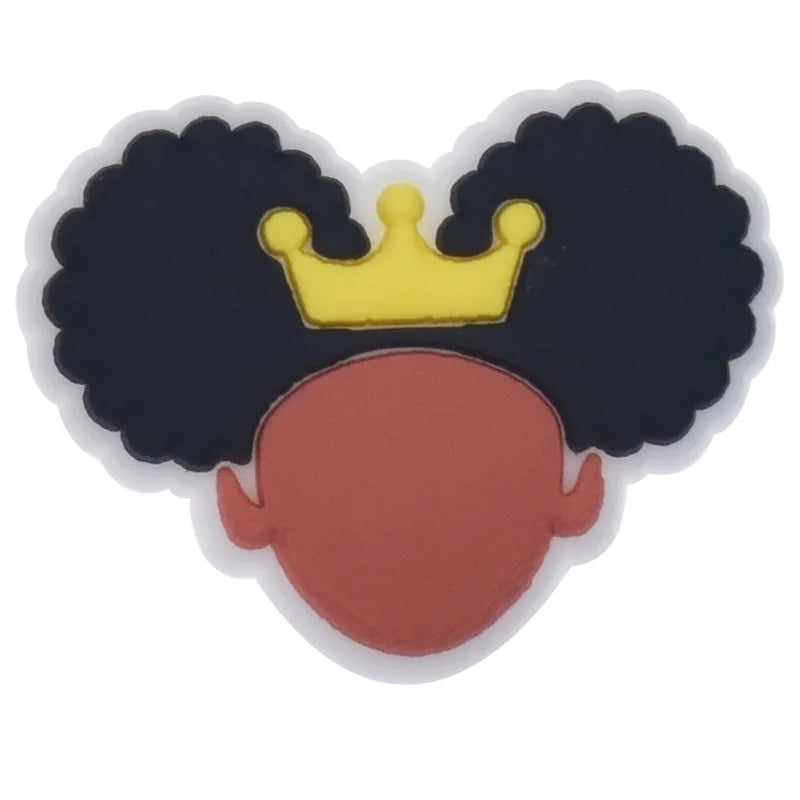 Breloques pour Crocs en emoji afro américain