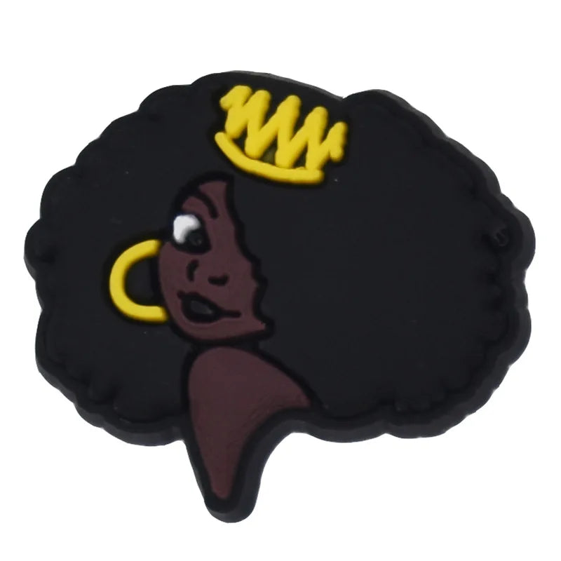 Breloques pour Crocs en emoji afro américain