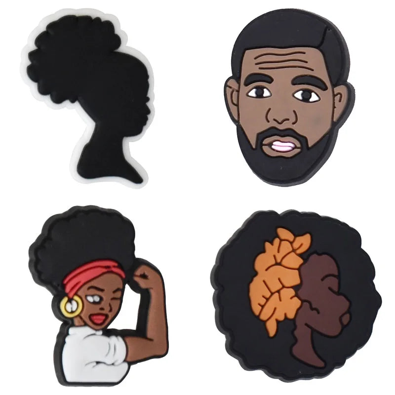 Breloques pour Crocs en emoji afro américain
