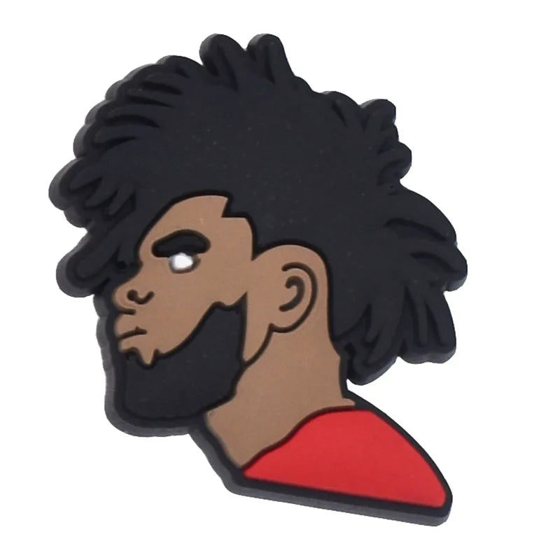 Breloques pour Crocs en emoji afro américain