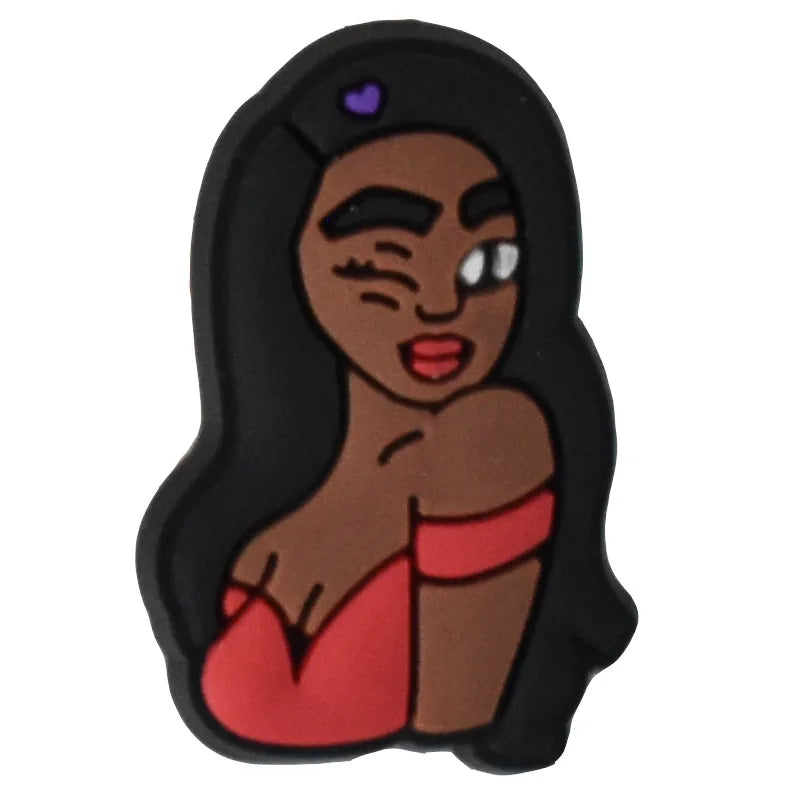 Breloques pour Crocs en emoji afro américain